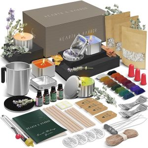 Hearth & Harbor Soy Candle Making Kit for Adults & Kids, DIY Candle Making Supplies for Beginners, Natural Soy Wax Complete Candle Making Kits - 2 Lbs