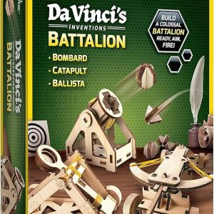 NATIONAL GEOGRAPHIC Da Vinci Model Kit - Catapult Kit for Kids, 3D Puzzle Building Toy for Boys and Girls, Wood Building Kit for Kids, A Great STEM Project, Engineering Model Kit (Amazon Exclusive)
